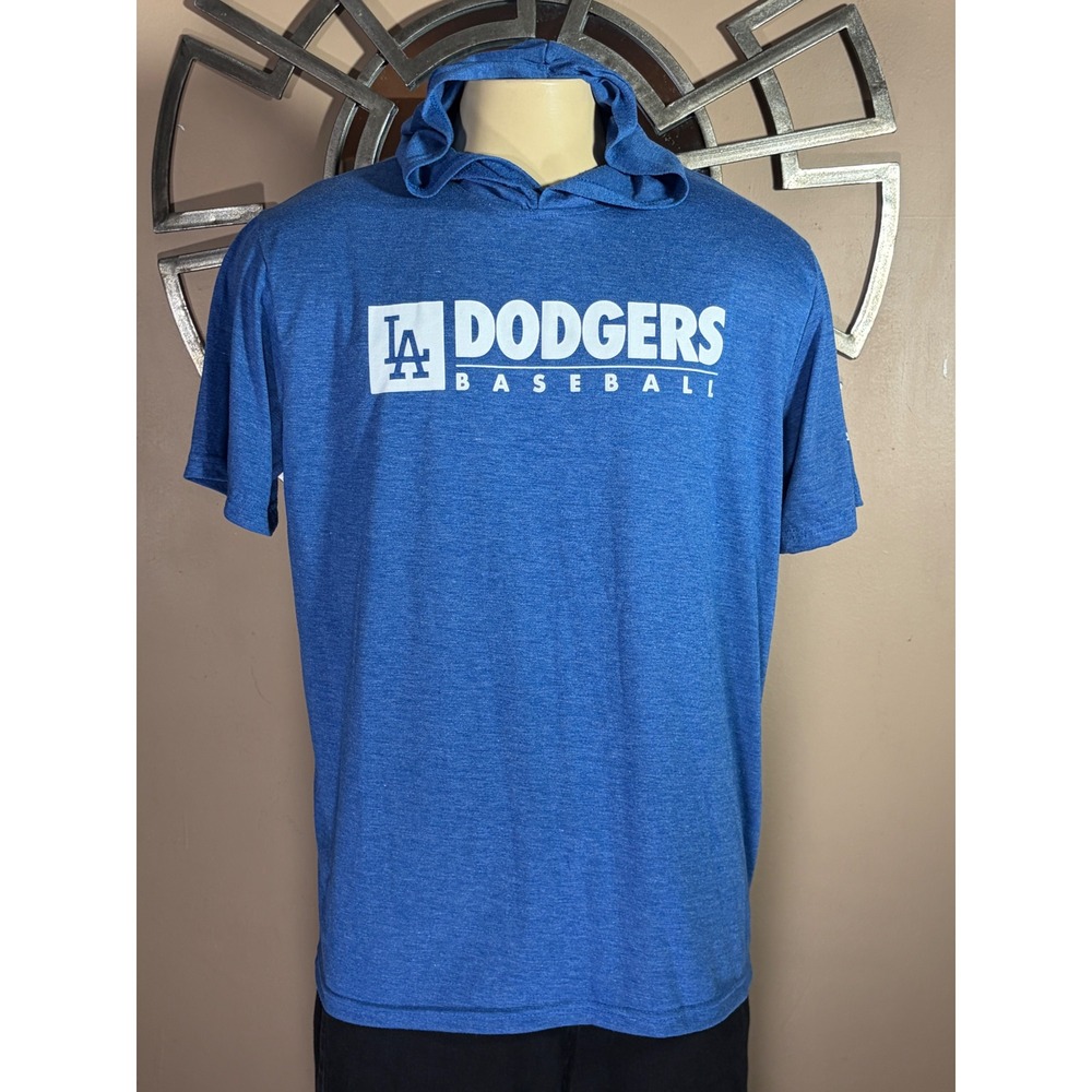 Los Angeles Dodgers MLB Short Sleeve Hoodie shirt Blue XL San Manuel Casino SGA